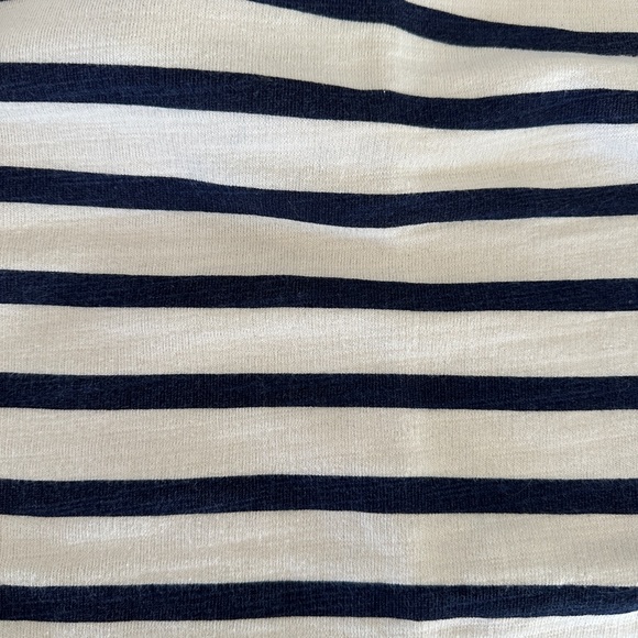 J. Crew Vintage cotton terry turtleneck -navy/white stripe - excellent cond - L - Picture 4 of 10